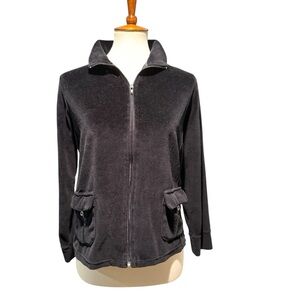 Kaktus Black Velvet Jacket, Size M